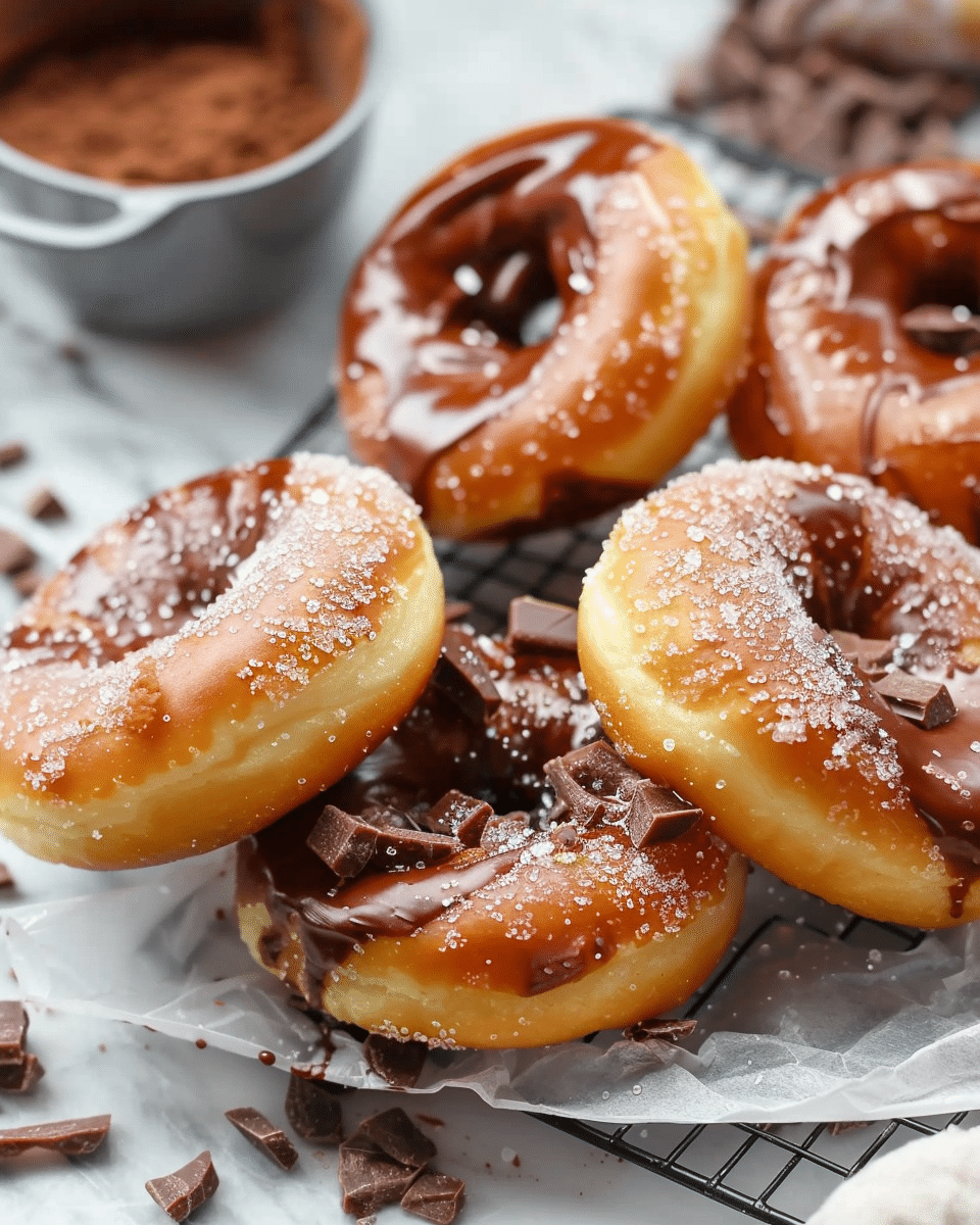 Sugar Donuts Filled With Chocolate