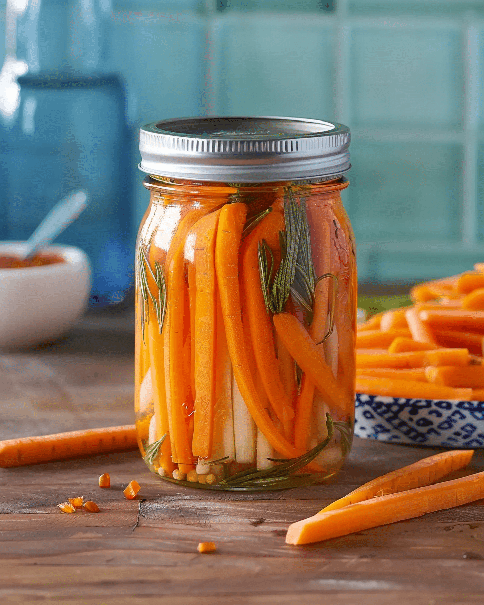 Sweet and Spicy Quick Pickled Carrots