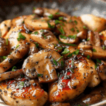 Black Pepper Chicken with Mushrooms