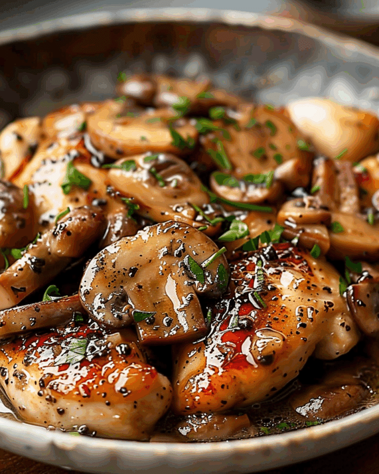 Black Pepper Chicken with Mushrooms