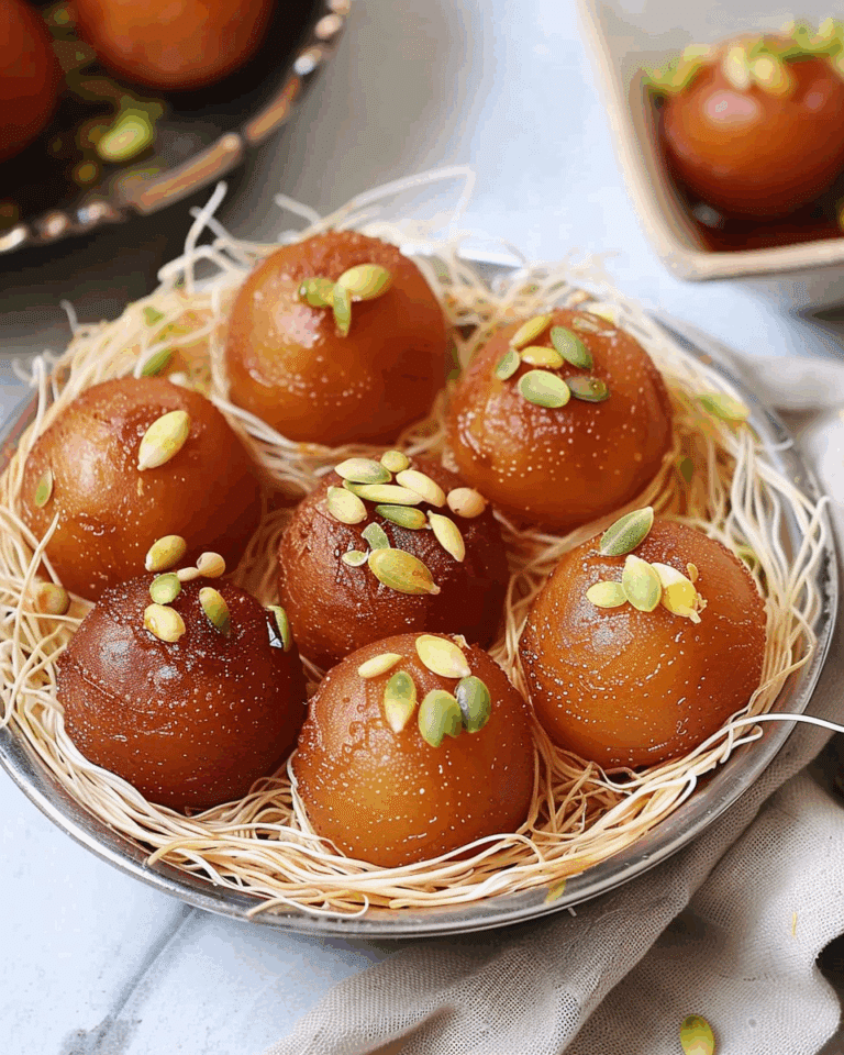 Gulab Jamun in Kunafa Nests