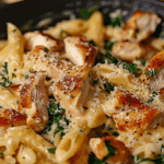 Healthy Garlic Parmesan Chicken Pasta Recipe
