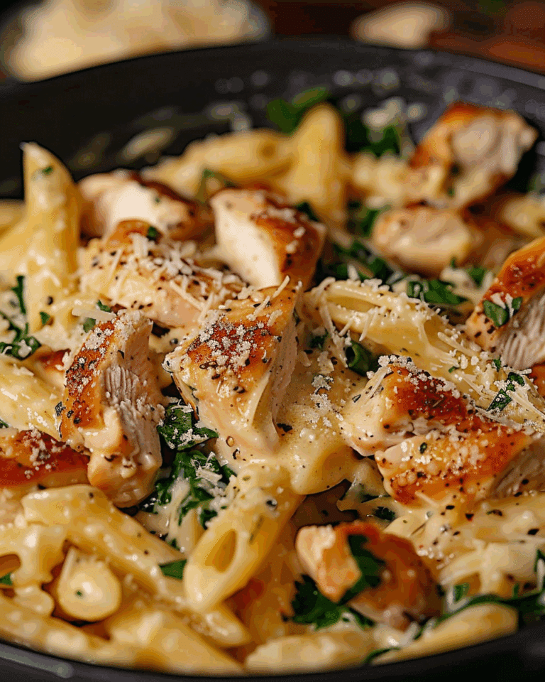Healthy Garlic Parmesan Chicken Pasta Recipe