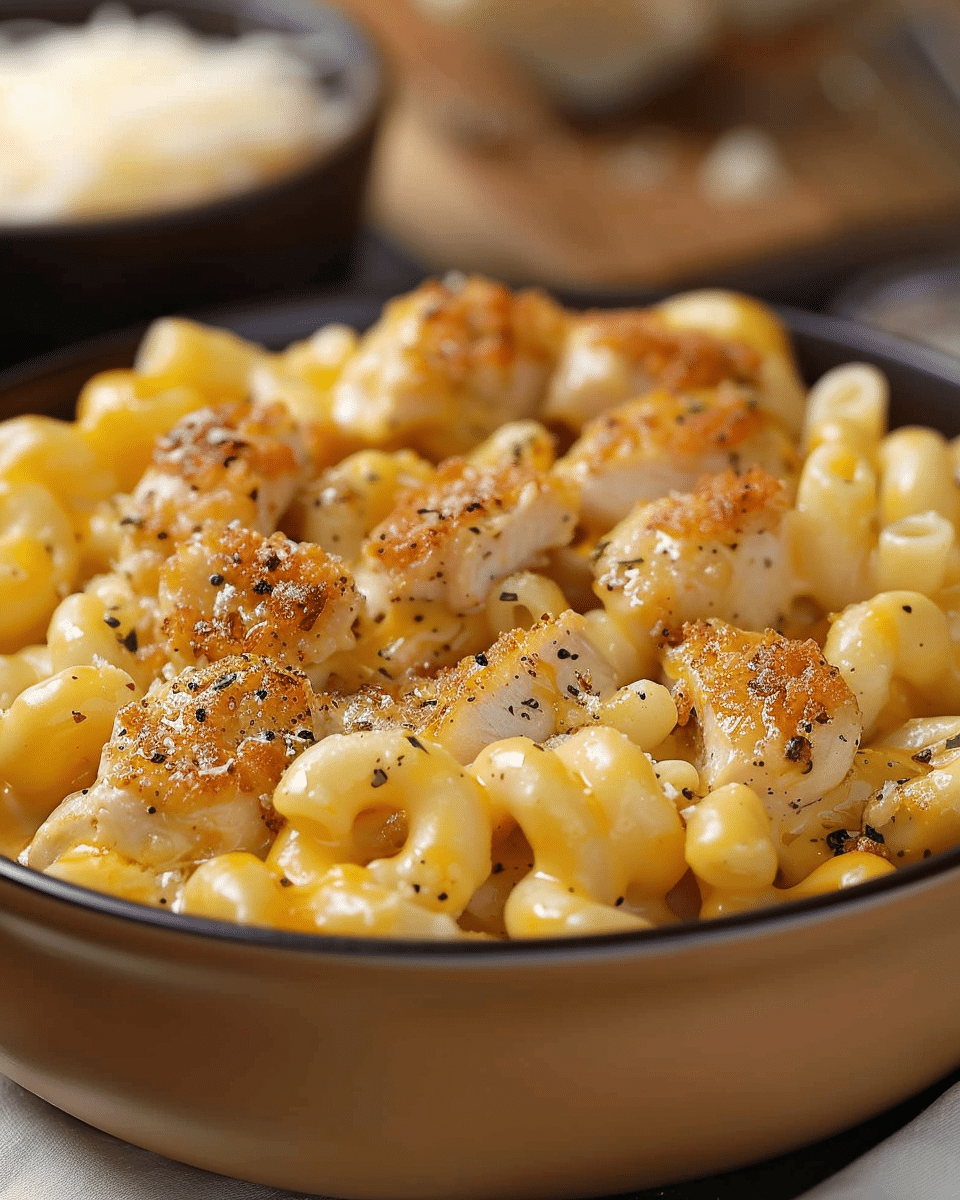 Creamy Honey Pepper Chicken Mac and Cheese Delight
