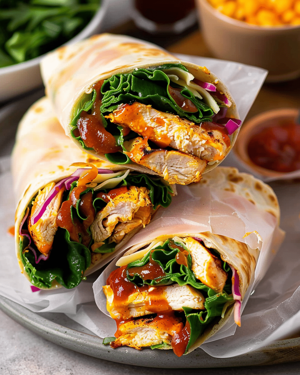 Easy 10-Minute BBQ Chicken Wrap Recipe