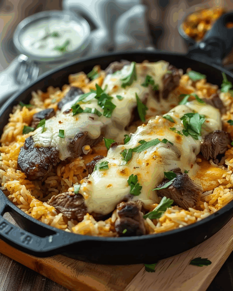The Best Cheese Steak & Rice Recipe