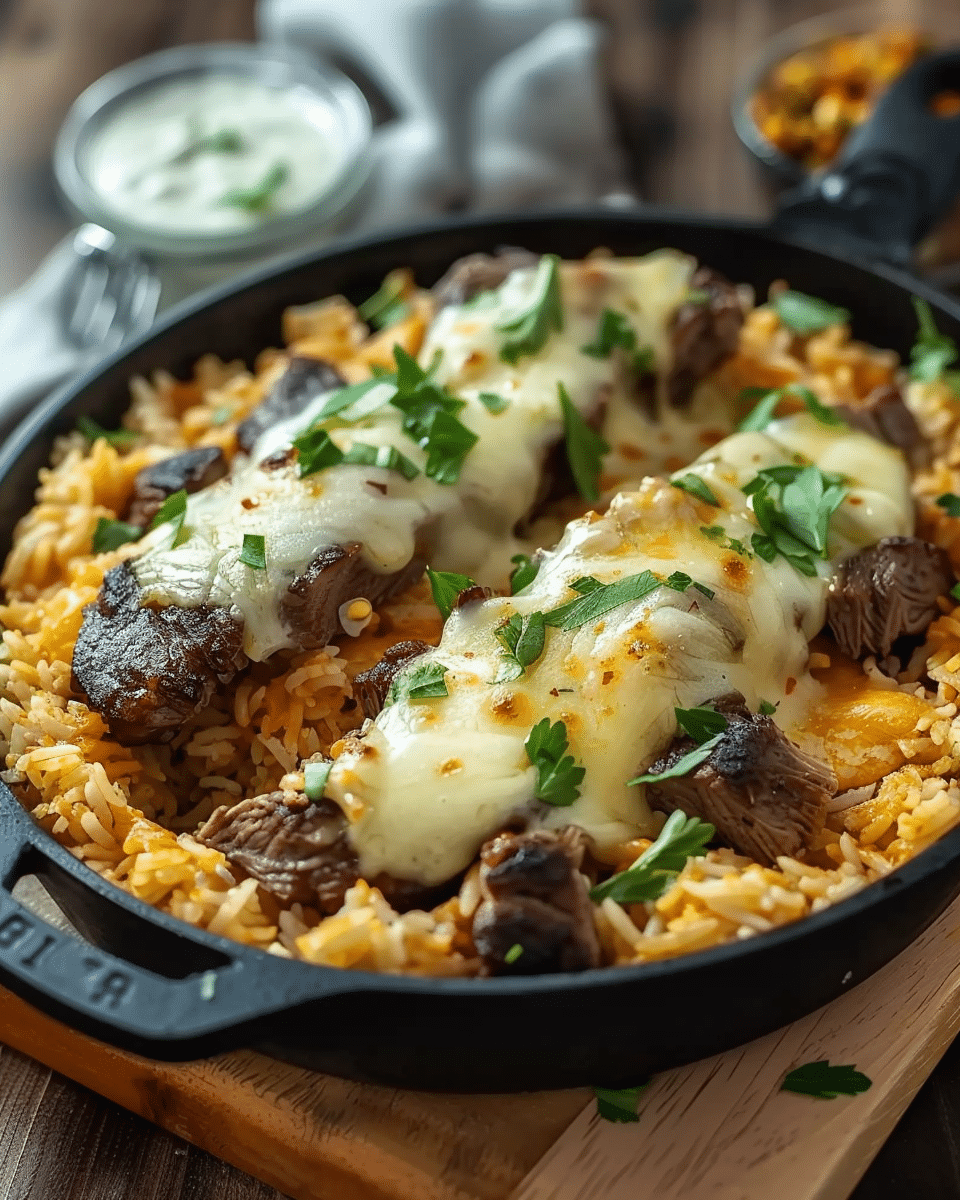 The Best Cheese Steak & Rice Recipe