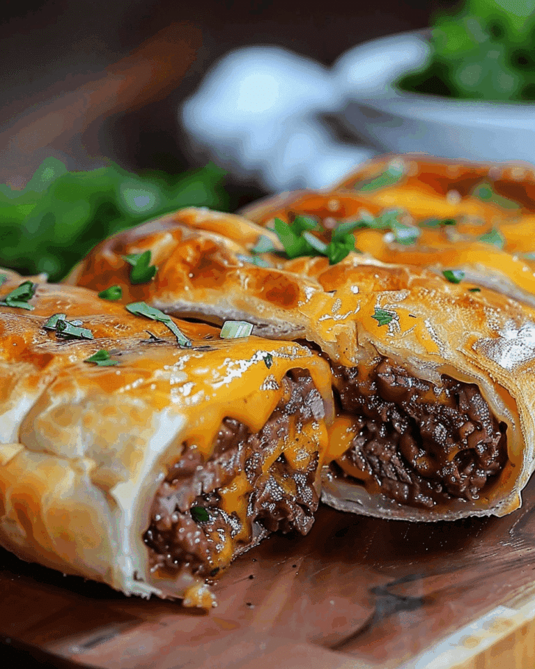 Easy Garlic Butter Beef Cheeseburger Rollups