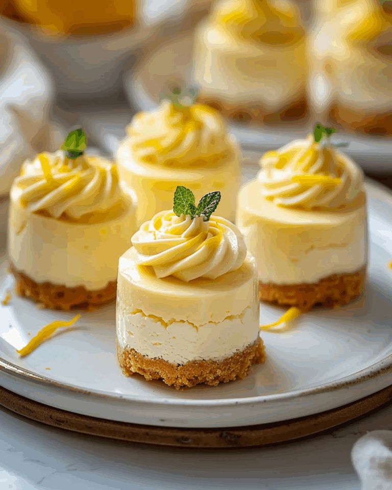 Mini Lemon Cheesecakes