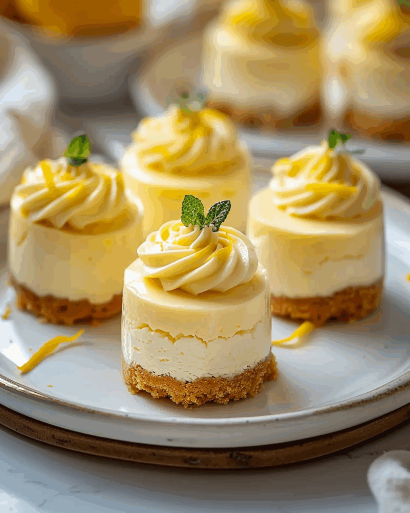 Mini Lemon Cheesecakes