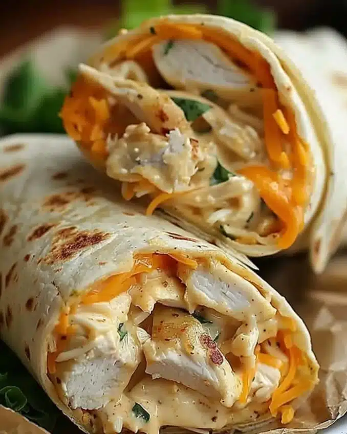 Quick Cheesy Chicken Wrap