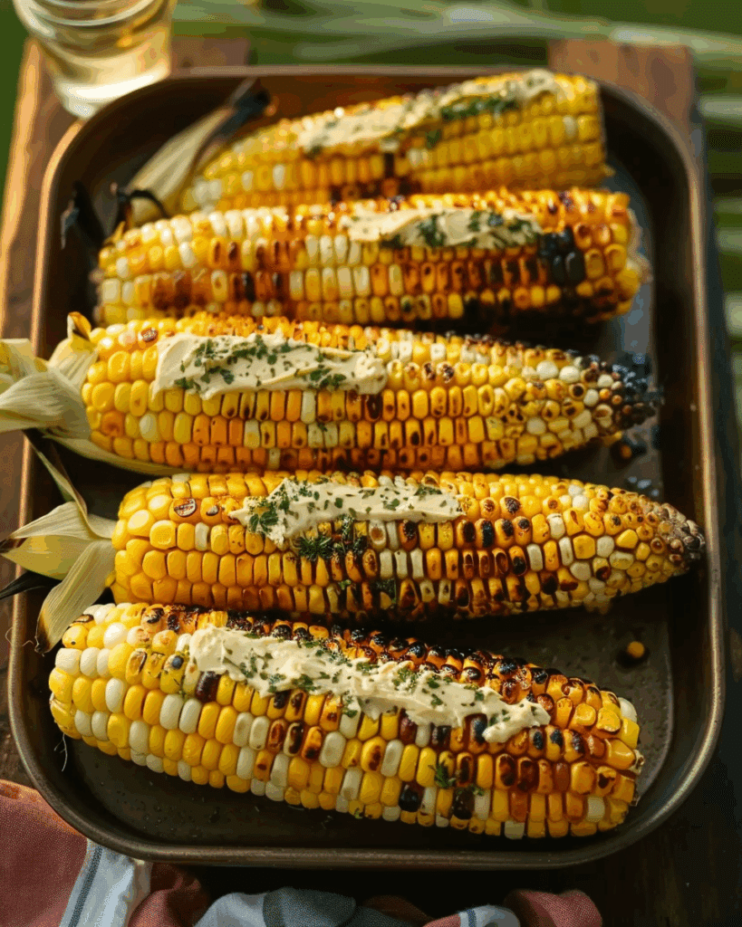 The Best Grilled Corn on the Cob with Garlic Herb Butter