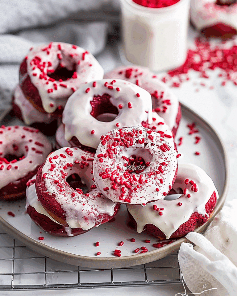 Baked Red Velvet Donuts