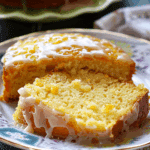 Eggless Sweet Corn Cake with Vanilla Glaze