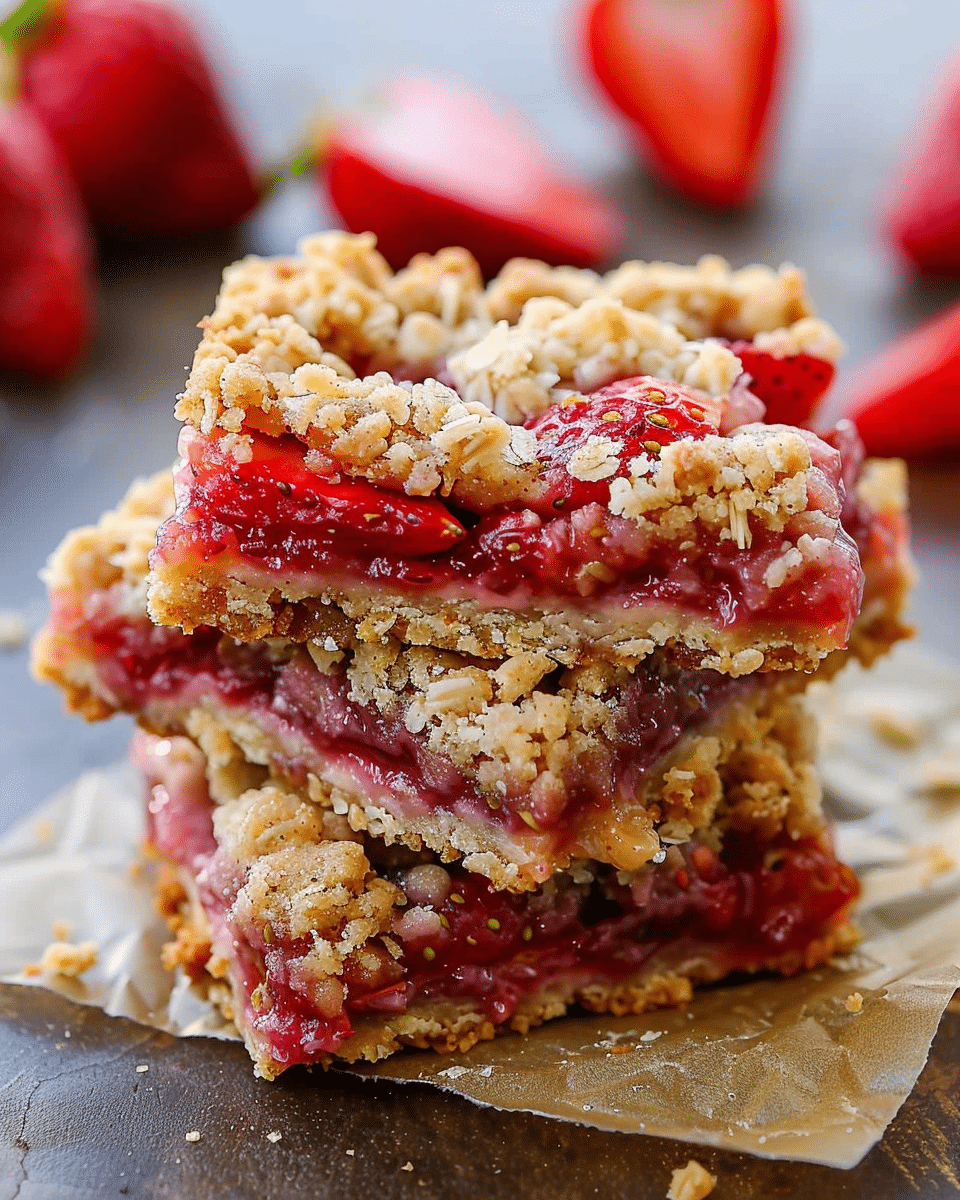 Strawberry Crumble Bars