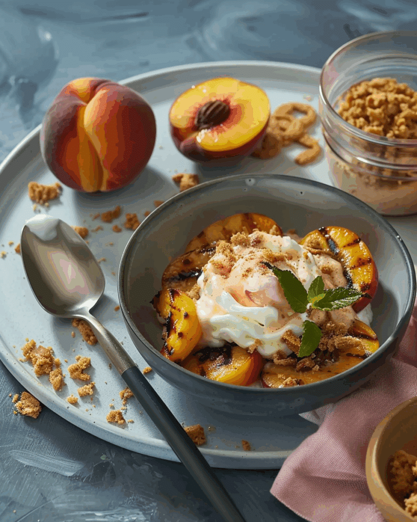Grilled Peaches with Gingersnaps