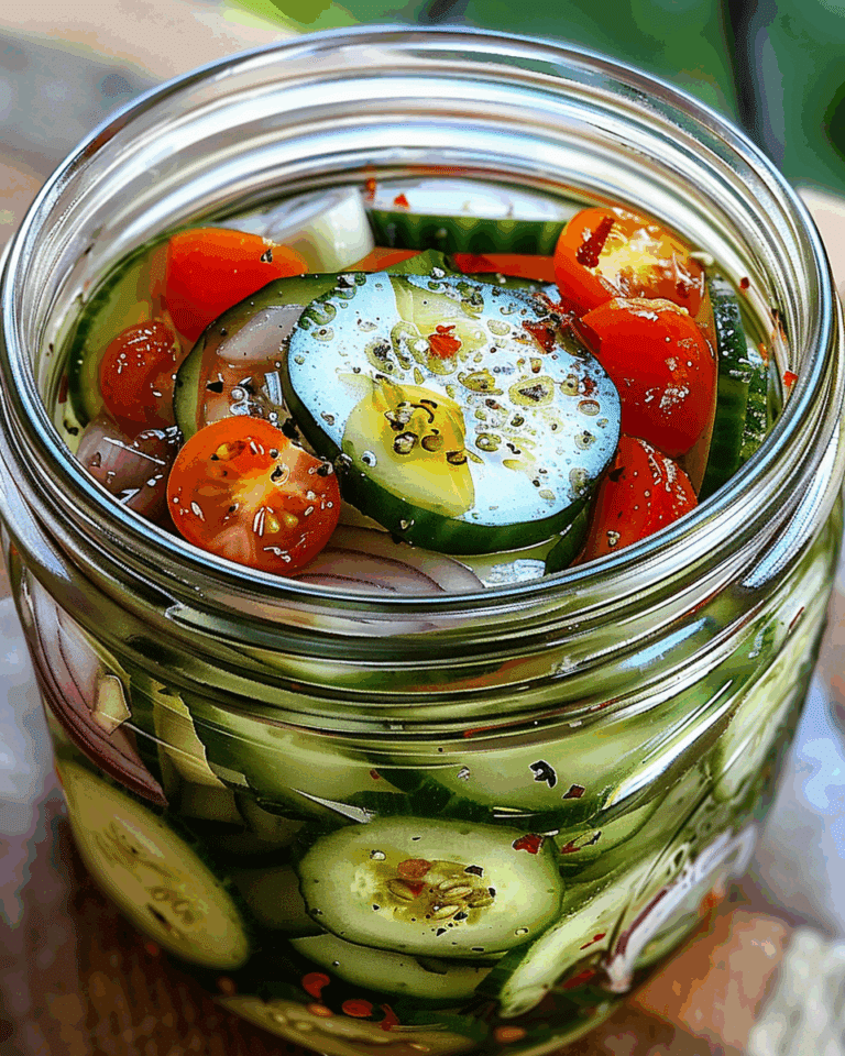 Marinated Cucumbers, Onions, and Tomatoes