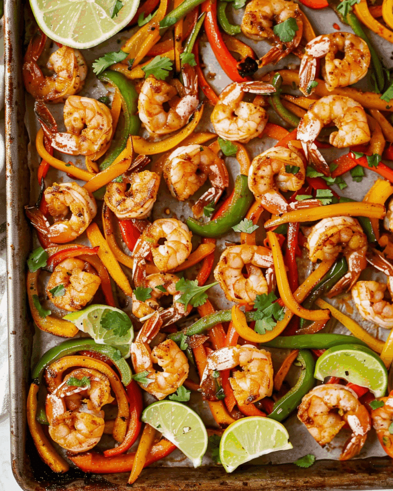 Sheet Pan Shrimp Fajitas