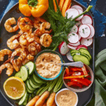 Old Bay Rémoulade with Crudités and Shrimp