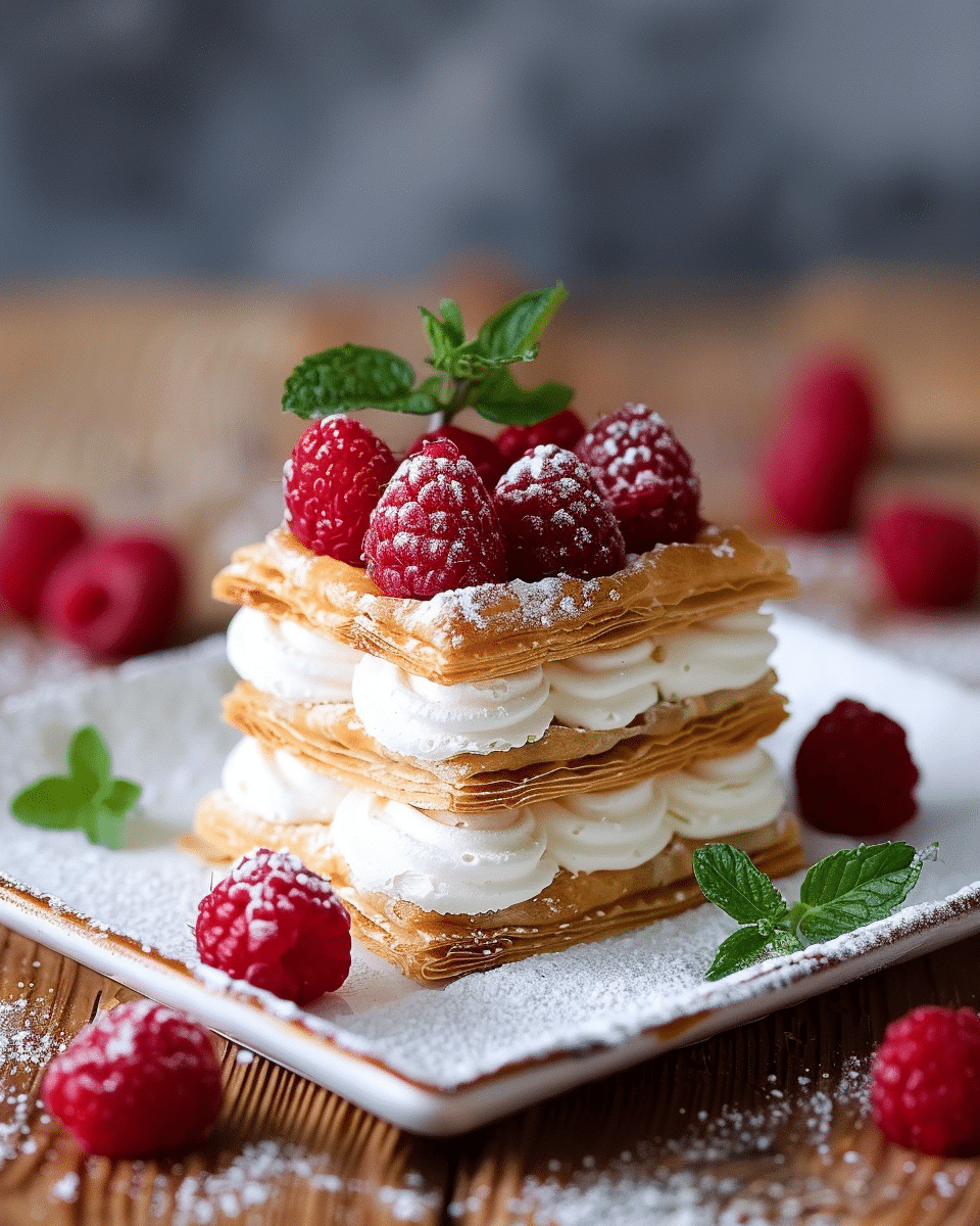 Raspberry Mille‑Feuille Cookies