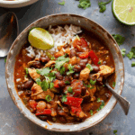 Easy Chicken Chilli with Beans and Peppers