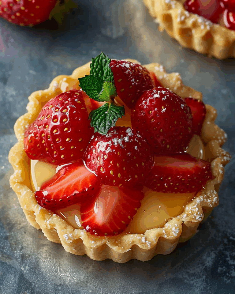 Strawberry, Honey, and Lemon Curd Tartlet
