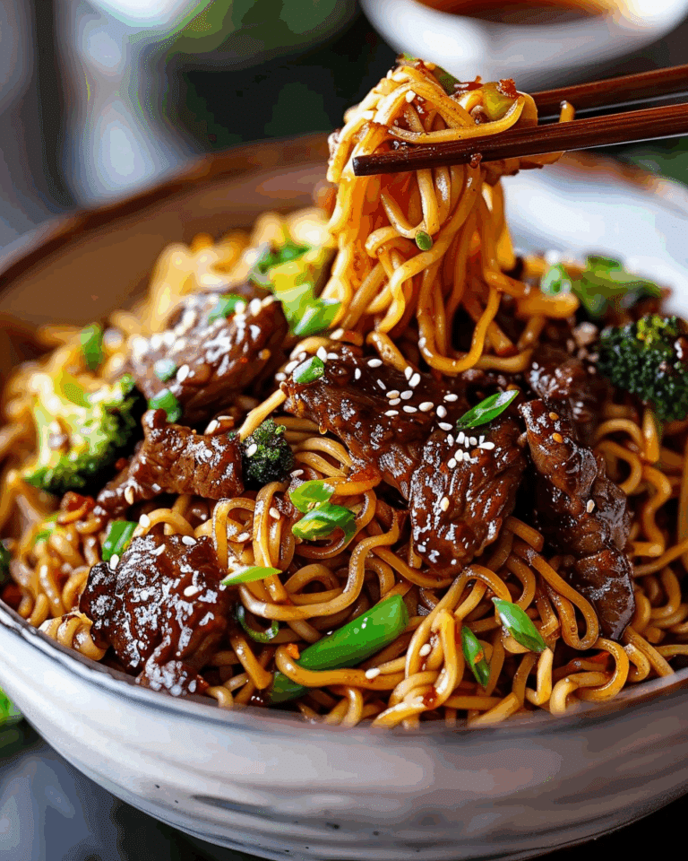Sticky Beef Noodles
