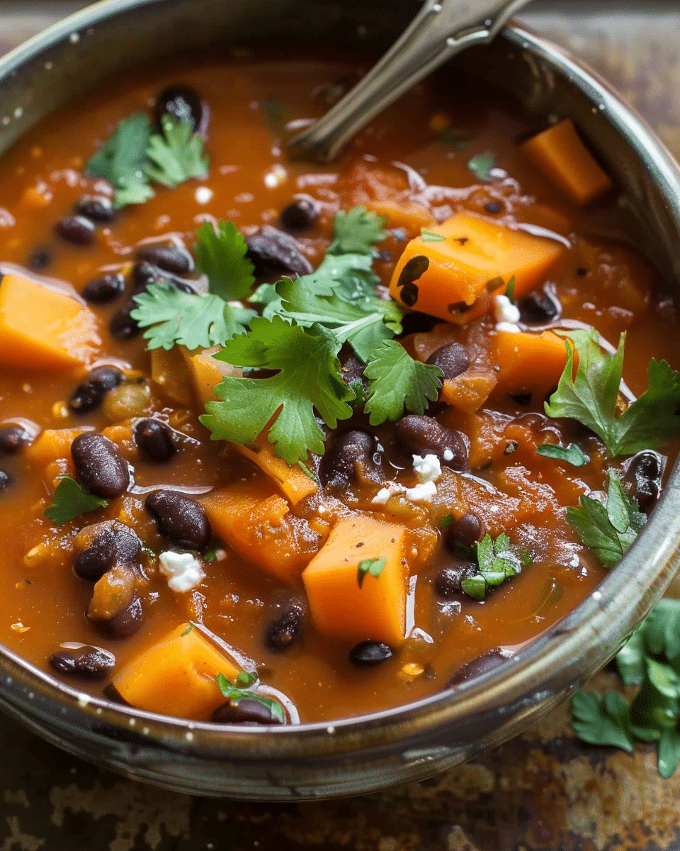 Sweet Potato and Black Bean Soup