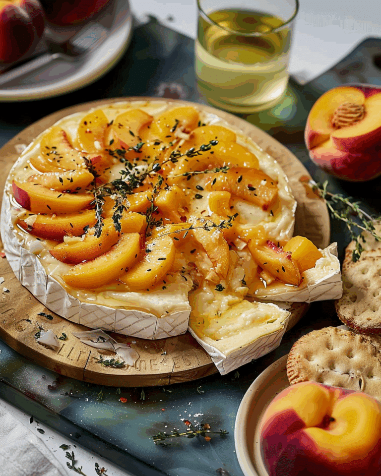 Baked Brie with Jezebel Peaches