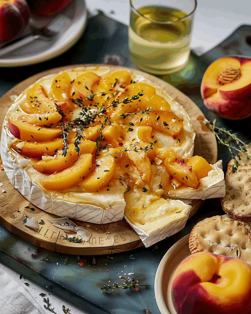 Baked Brie with Jezebel Peaches