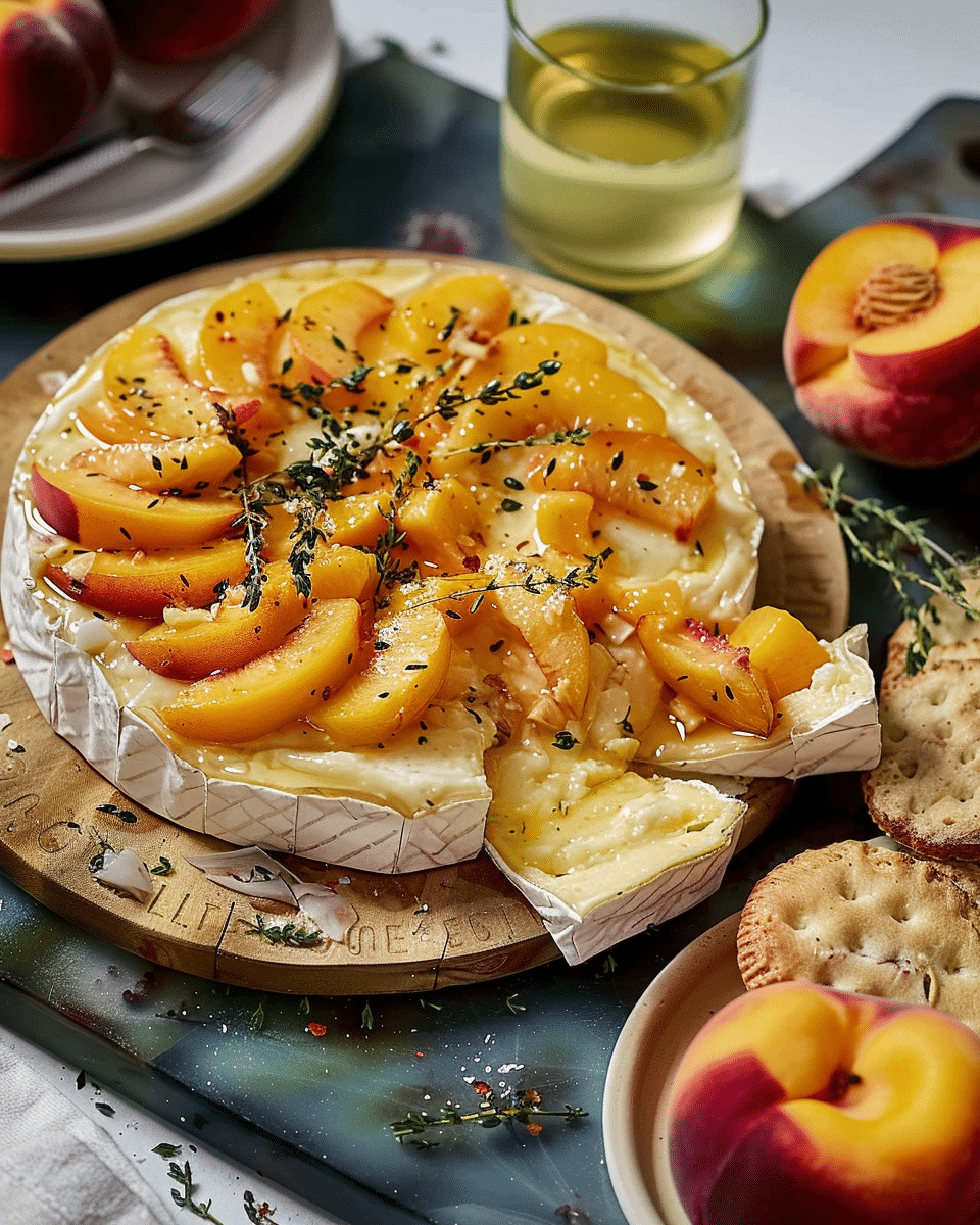 Baked Brie with Jezebel Peaches