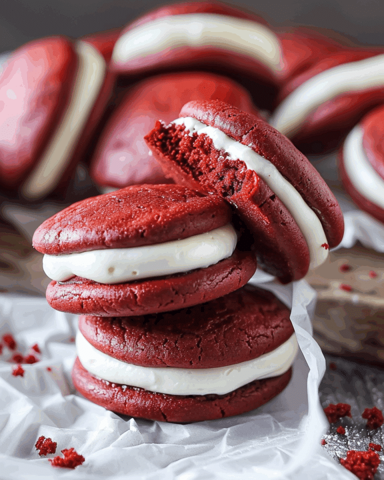 Red Velvet Whoopie Pies with Cream Cheese Filling