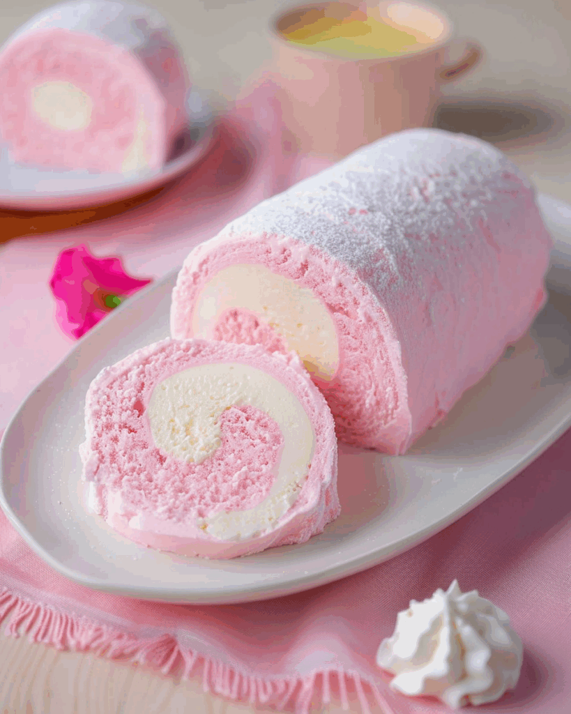 Japanese Cotton Candy Swiss Cake Roll