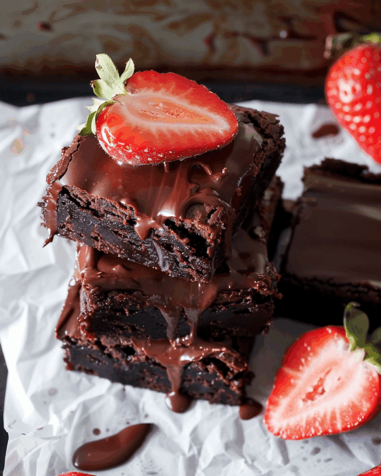 Chocolate-Covered Strawberry Brownies