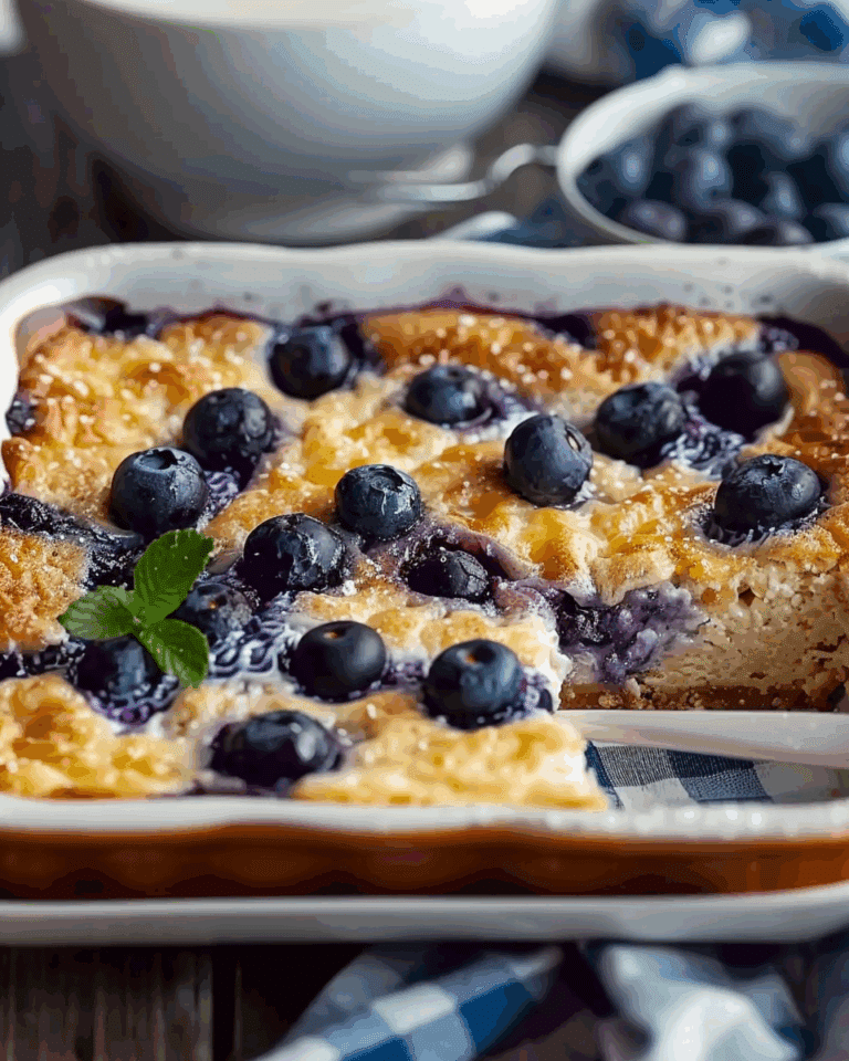 Blueberry Cottage Cheese Breakfast Bake