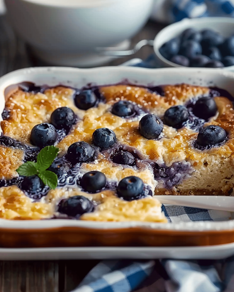 Blueberry Cottage Cheese Breakfast Bake