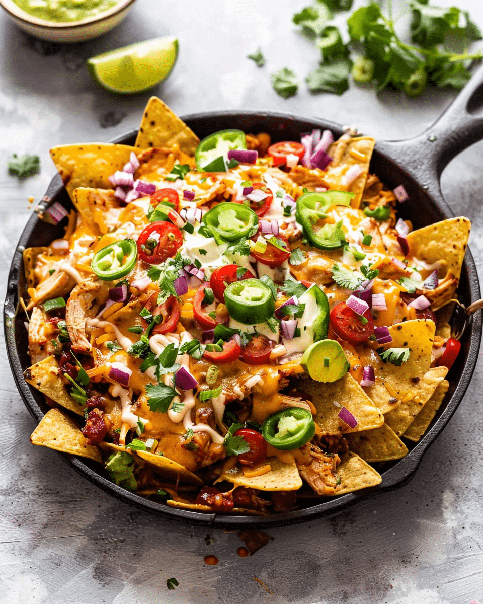 The BEST Loaded Chicken Nachos