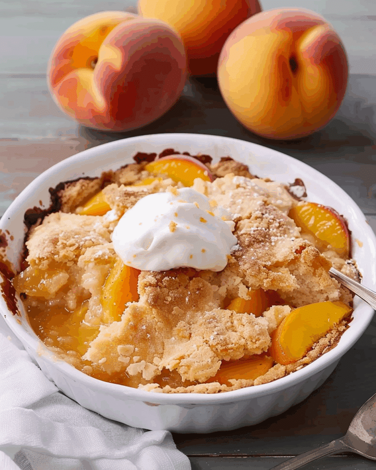 Classic Bisquick Peach Cobbler
