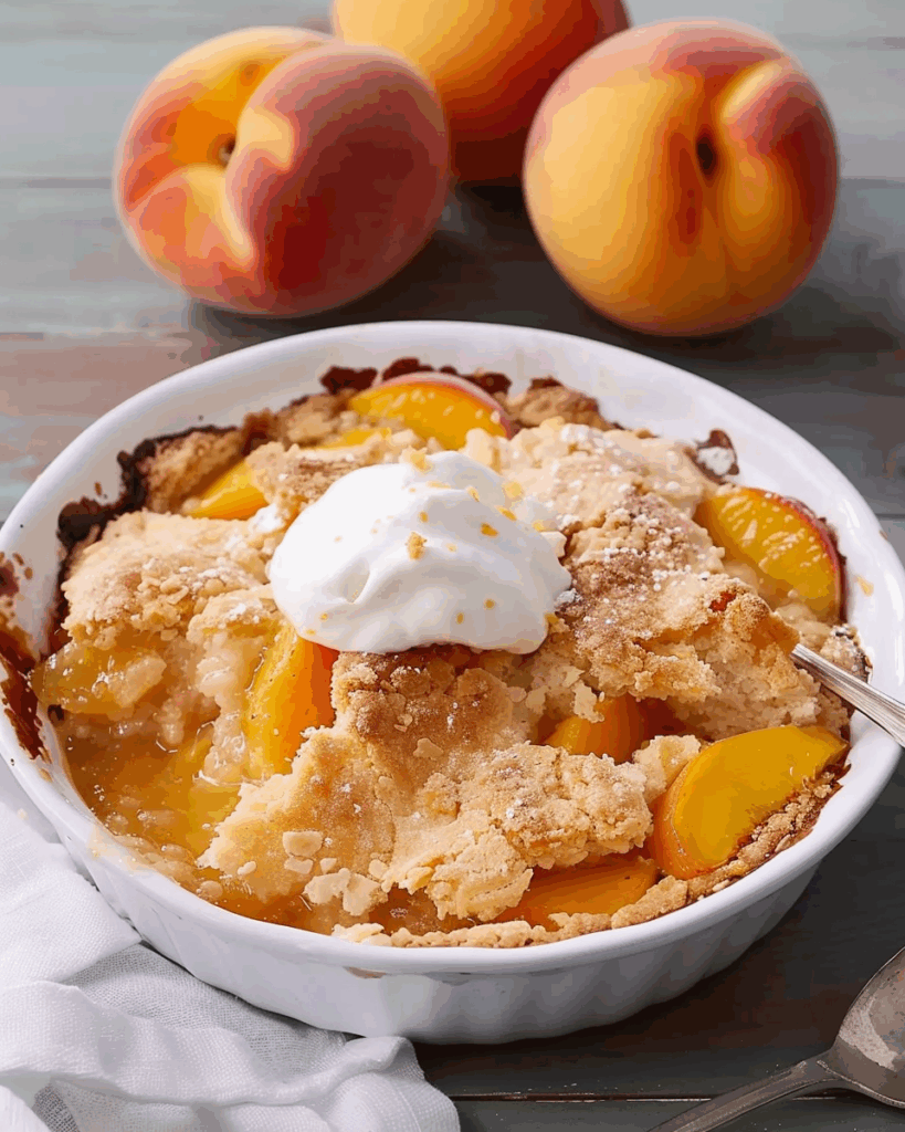Classic Bisquick Peach Cobbler
