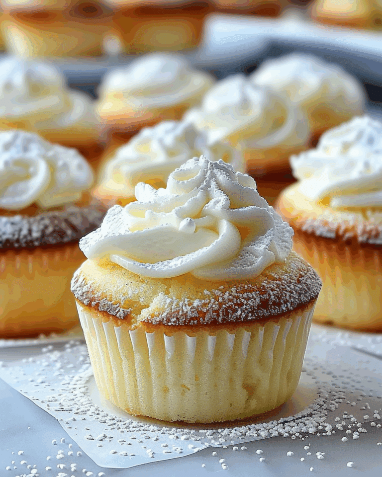 Fluffy Japanese Cotton Cheesecake Cupcakes