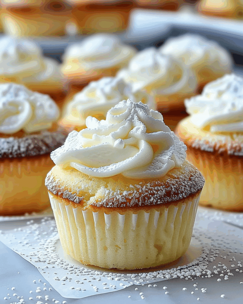 Fluffy Japanese Cotton Cheesecake Cupcakes