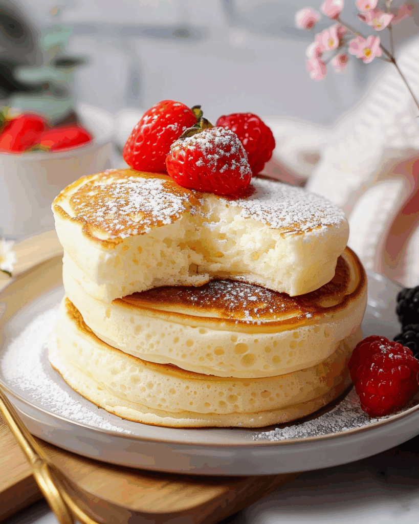 Fluffy Japanese Soufflé Pancakes