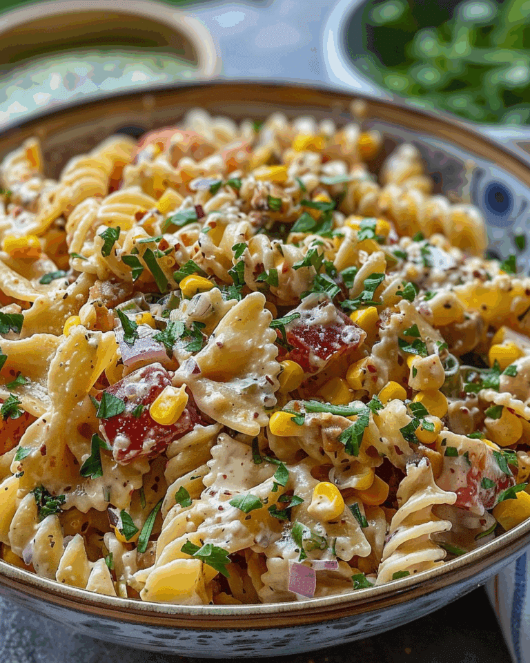 Street Corn Pasta Salad with Creamy Chili Dressing