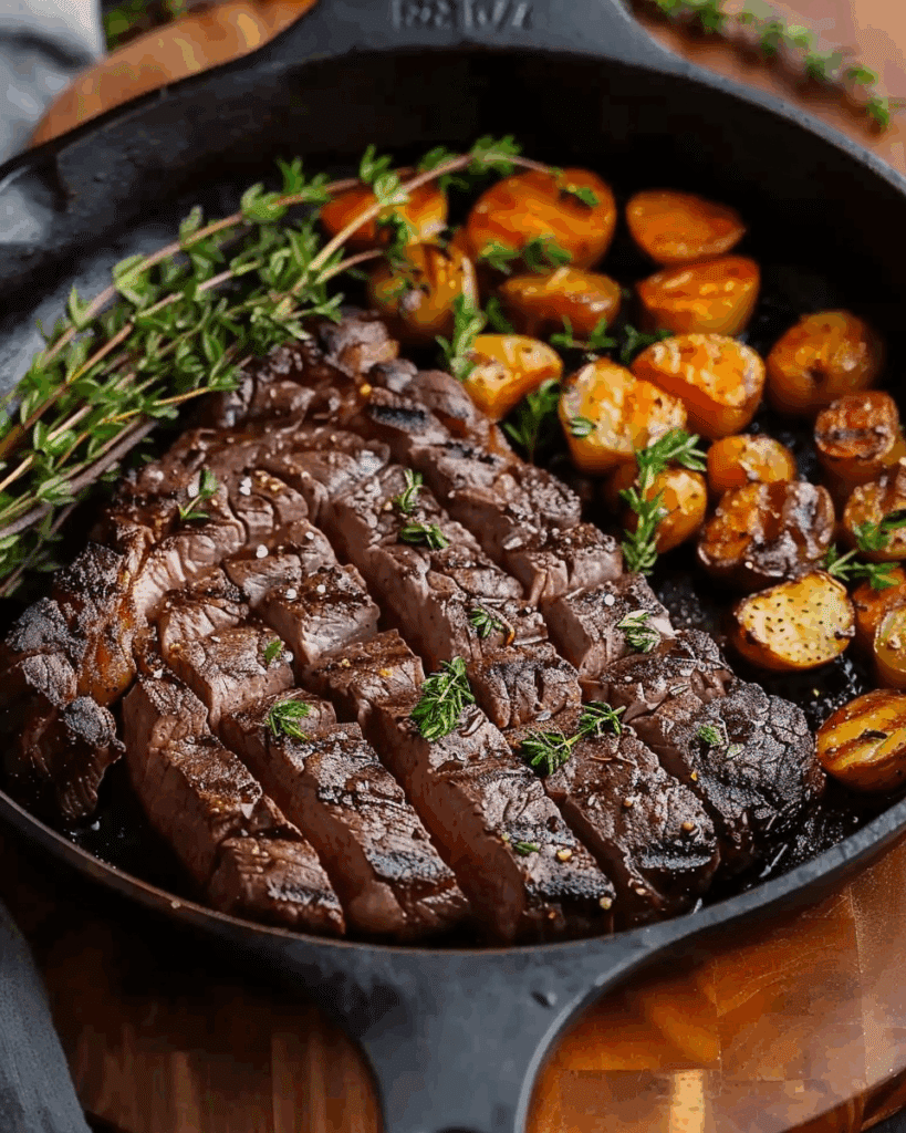 Garlic Butter Steak with Brussels Sprouts and Butternut SquashGarlic Butter Steak with Brussels Sprouts and Butternut Squash