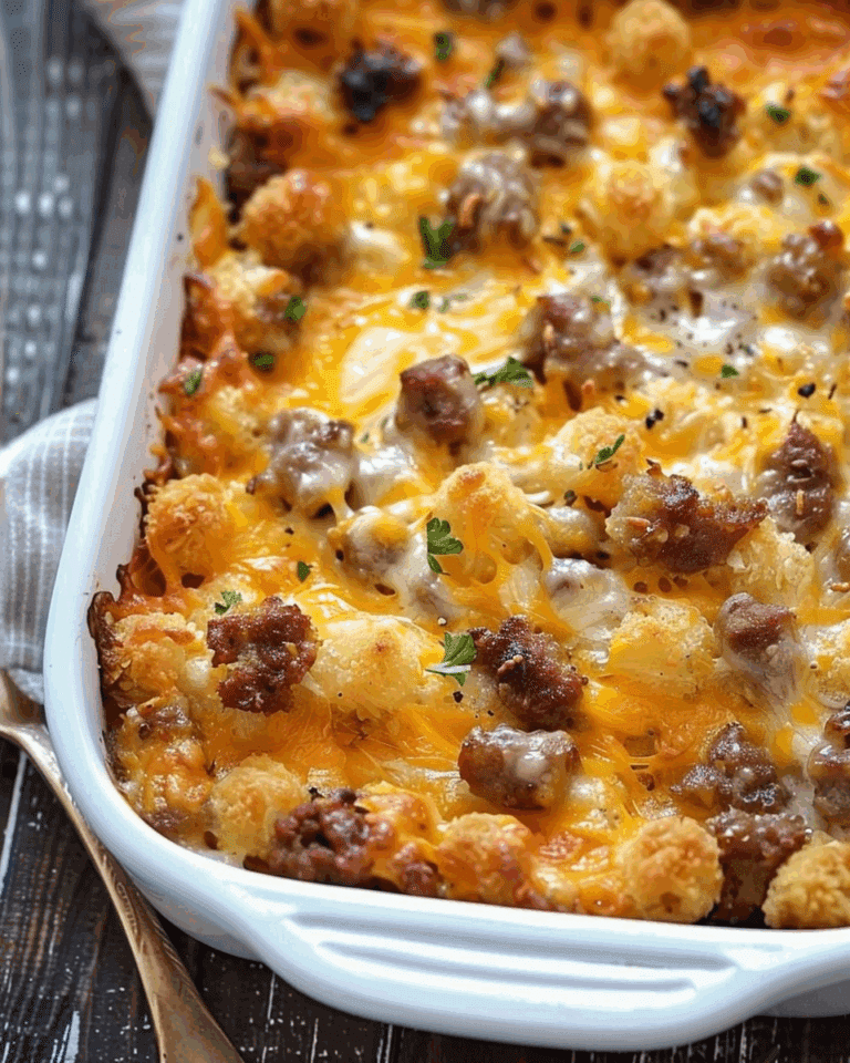 Tater Tot Sausage Breakfast Casserole