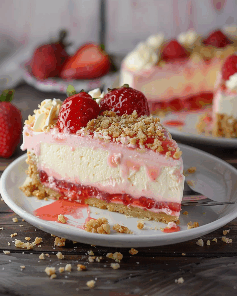 Strawberry Crunch Cheesecake Recipe