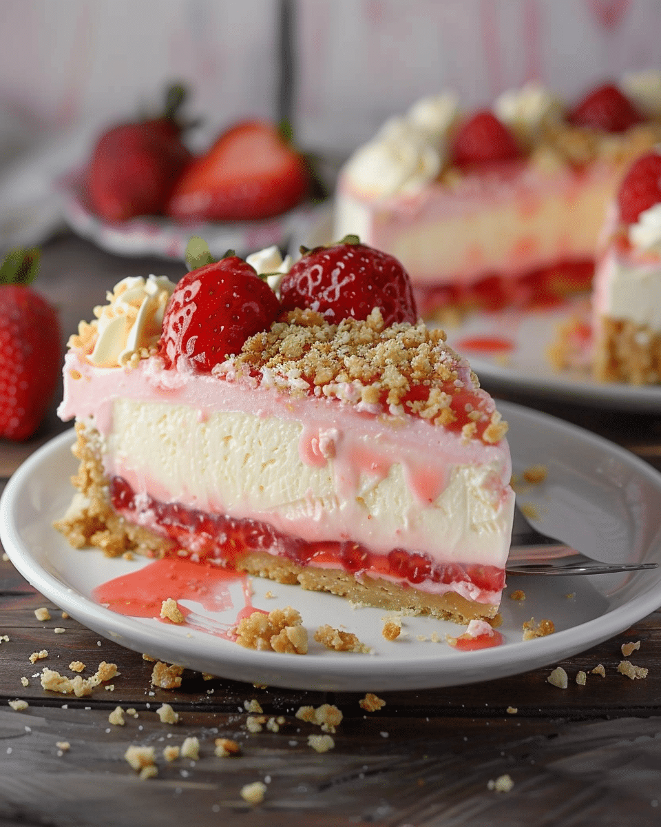 Strawberry Crunch Cheesecake Recipe