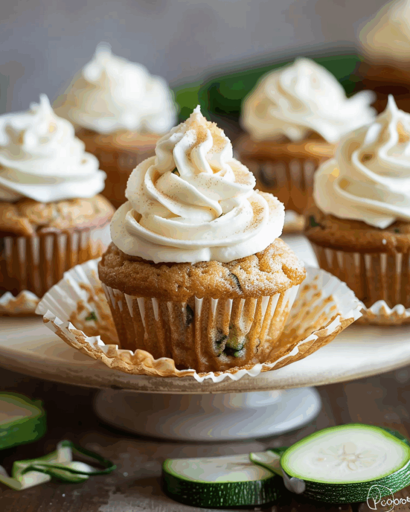Zucchini Cupcakes with Cream Cheese Frosting