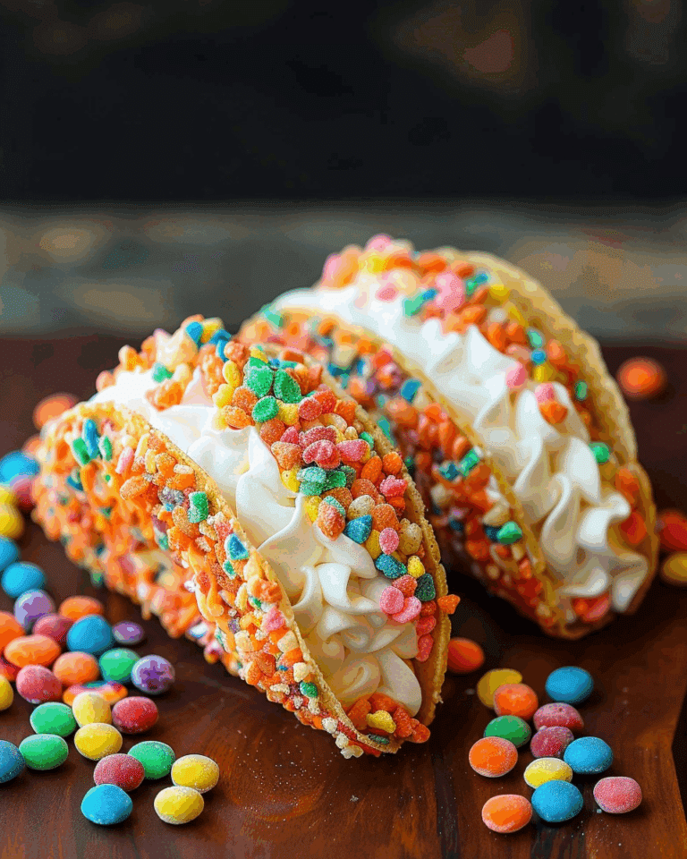 Fruity Pebbles Cheesecake Tacos