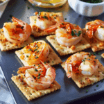 Shrimp on Seasoned Crackers